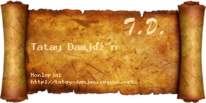Tatay Damján névjegykártya